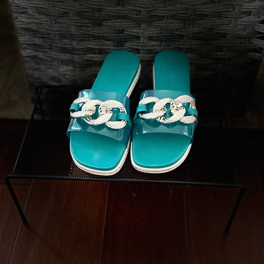 KARL LAGERFELD PARIS
Women's Jazelle Slip-On Embellished Slide Sandals